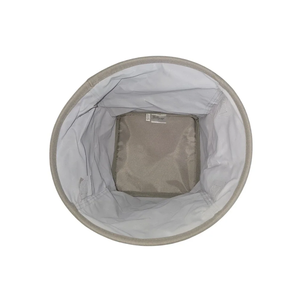 Thirty-One Tan/White Chevron Diamond Mini Storage Bin Organzier